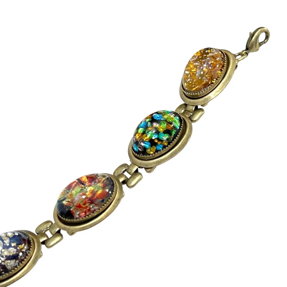 MULTI COLOR CONFETTI ACRYLIC LINK BRACELET